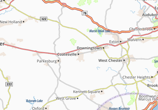 Kaart Plattegrond Coatesville