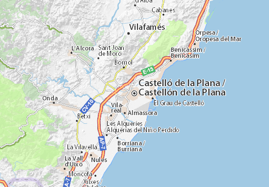 mapa castellon de la plana Mapa Castellón de la Plana   plano Castellón de la Plana   ViaMichelin