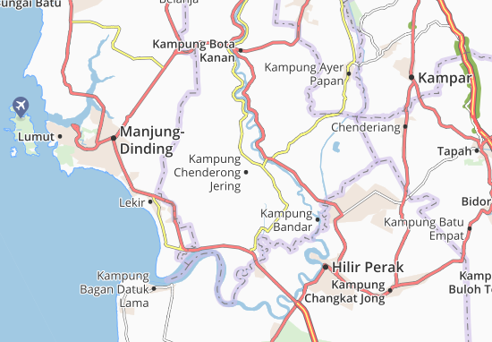 Karte Stadtplan Kampung Chenderong Jering