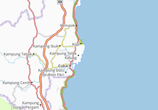 Carte-Plan Kampung Teluk Kalung