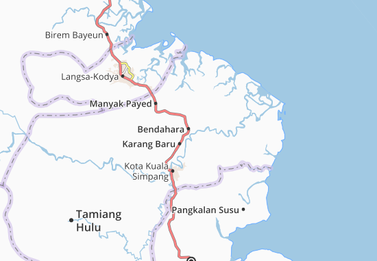 Karte Stadtplan Karang Baru