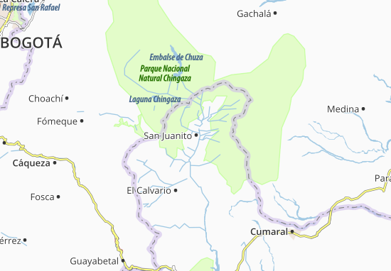 Kaart Plattegrond San Juanito