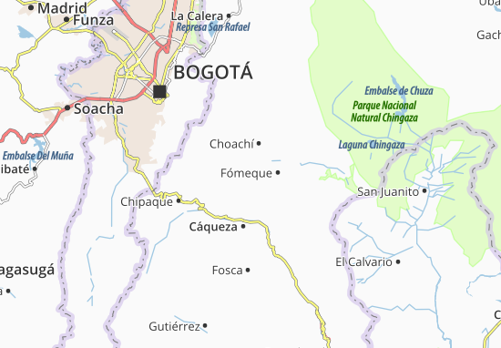 Karte Stadtplan Ubaque