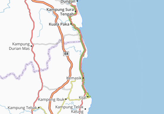 Karte Stadtplan Kampung Tengah