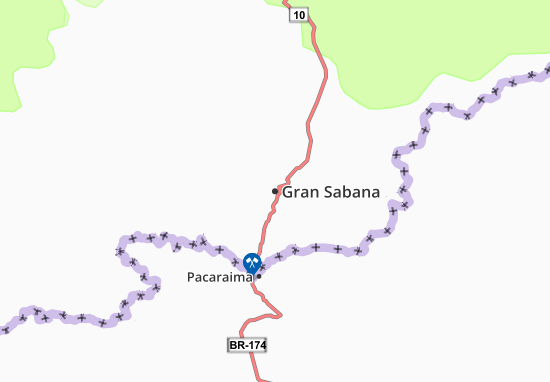 Karte Stadtplan Gran Sabana
