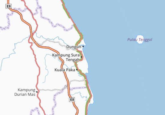 Kaart Plattegrond Kampung Sura Tengah