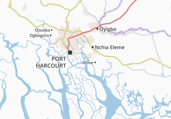 Kaart Plattegrond Okrika