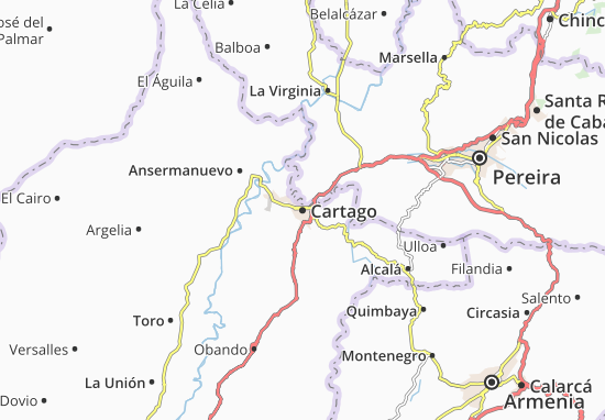 MICHELIN Cartago map - ViaMichelin