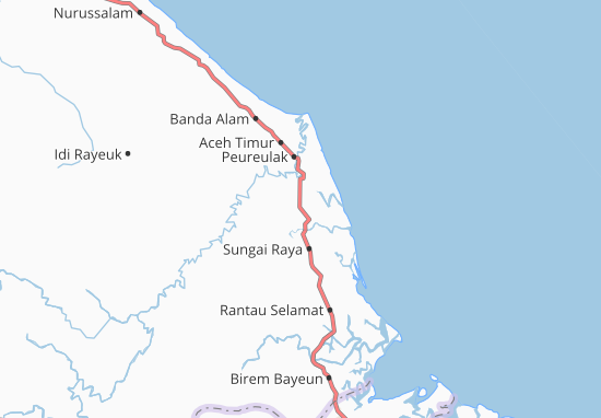 Karte Stadtplan Peureulak Timur