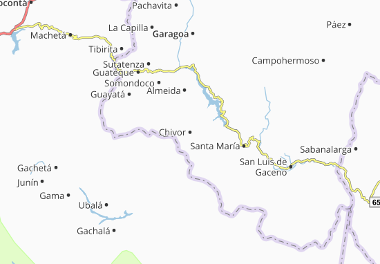 Mapa Chivor