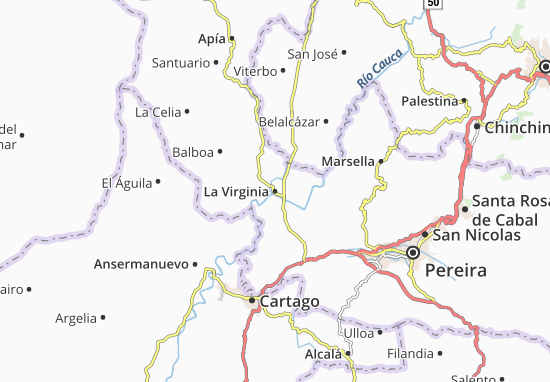 Karte Stadtplan La Virginia