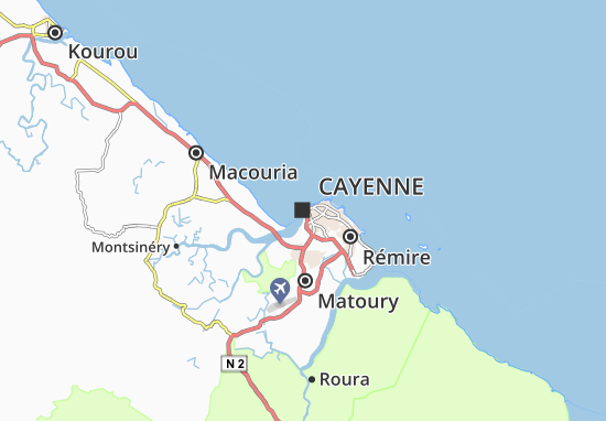 Karte Stadtplan Cayenne
