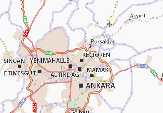 Karte Stadtplan Pınarbaşı