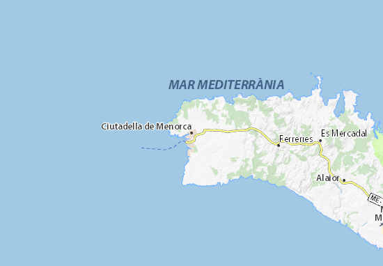 Karte Stadtplan Ciutadella de Menorca