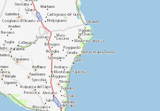 Karte Stadtplan Santa Cesarea Terme