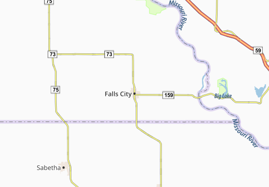 Mapa Falls City