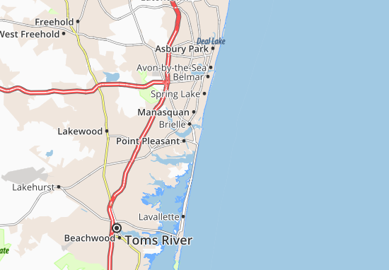 Karte Stadtplan Point Pleasant Beach