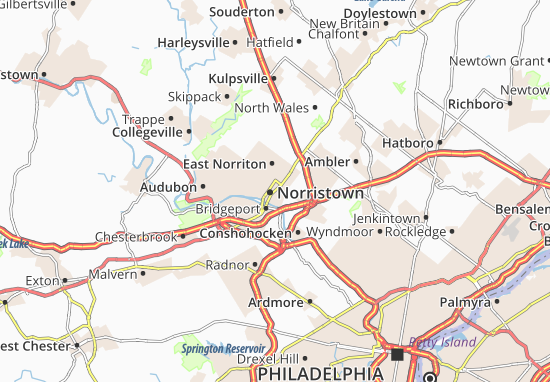 Karte Stadtplan Norristown
