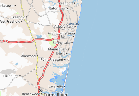 Karte Stadtplan Sea Girt
