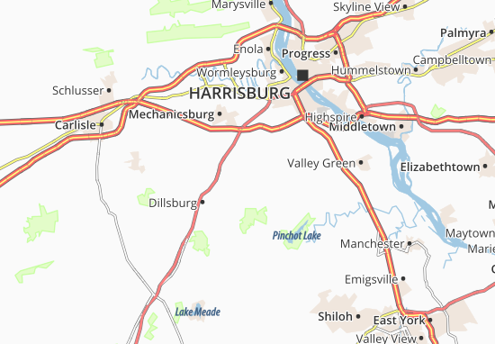 Mapa Siddonsburg