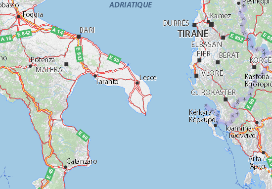 MICHELIN Lecce map - ViaMichelin