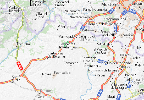 Kaart Plattegrond Las Ventas de Retamosa