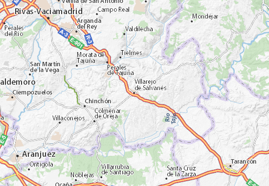 Karte Stadtplan Villarejo de Salvanés