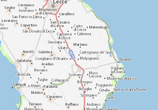 Karte Stadtplan Castrignano de&#x27; Greci