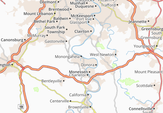 Mapa Monongahela