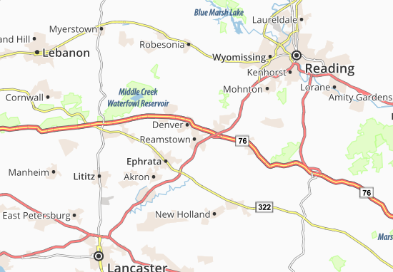 Mapa Reamstown