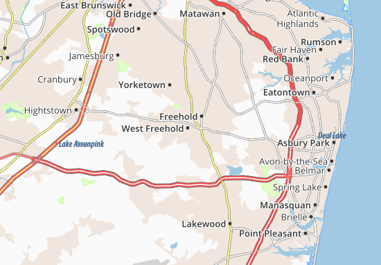 Karte Stadtplan West Freehold