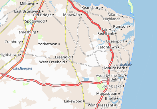 Karte Stadtplan East Freehold