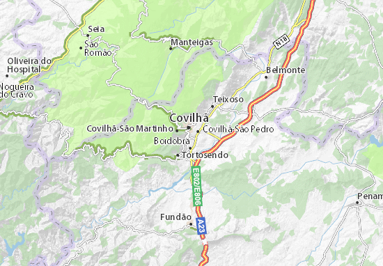 Kaart Plattegrond Covilhã-Santa Maria