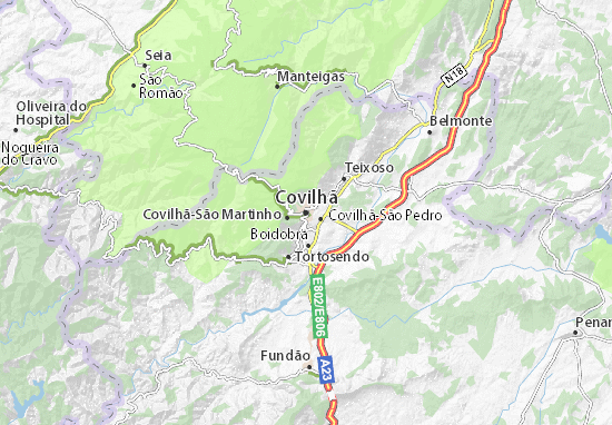Karte Stadtplan Covilhã