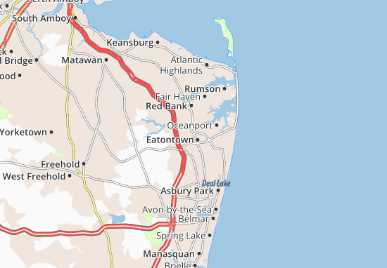Karte Stadtplan Eatontown