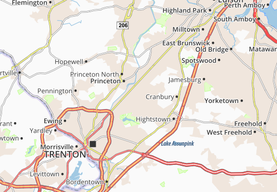 Karte Stadtplan Princeton Junction