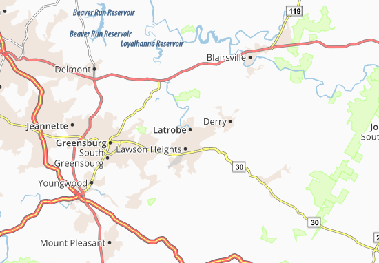 Karte Stadtplan Latrobe