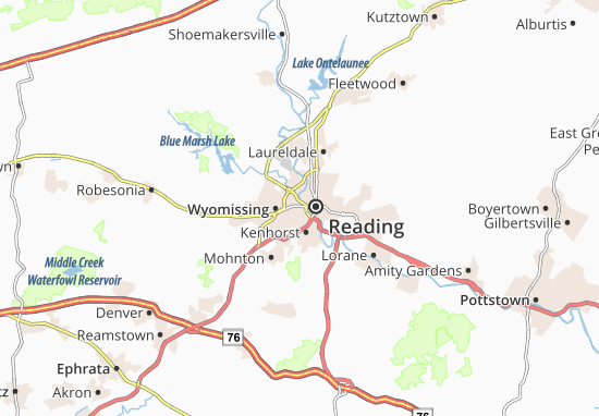 Karte Stadtplan West Reading