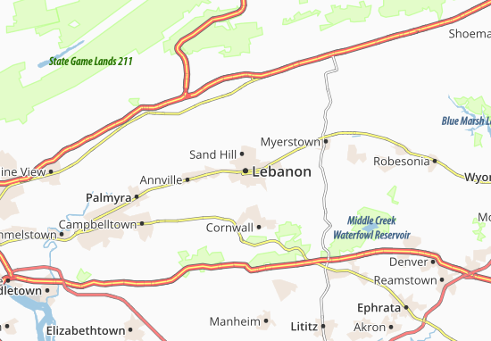 Mapa Lebanon