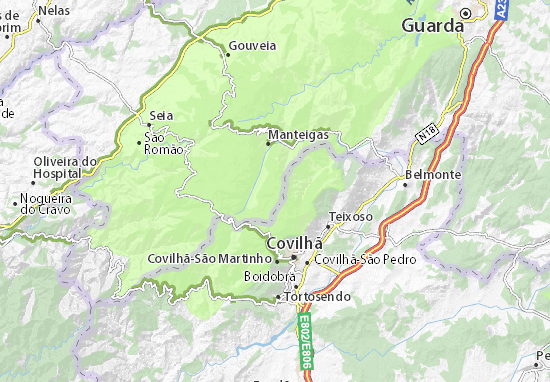 Kaart Plattegrond Serra da Estrela
