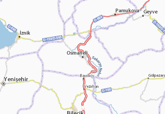 Karte Stadtplan Osmaneli