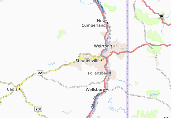 Kaart Plattegrond Wintersville