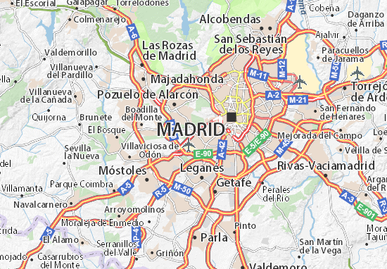 Mapa Michelin Madrid Plano Madrid Viamichelin 9120