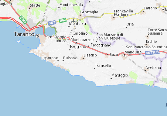 Kaart Plattegrond Lizzano