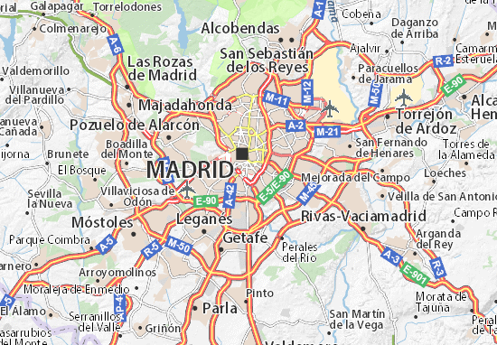 Mapa Michelin Madrid Plano Madrid Viamichelin 8191