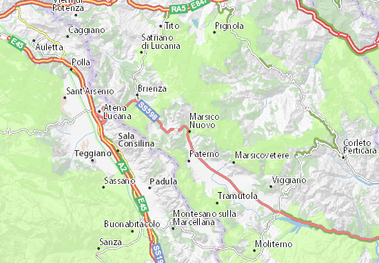 Kaart Plattegrond Marsico Nuovo
