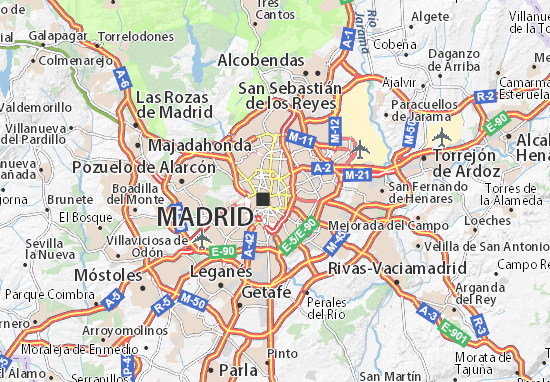 mapa de madrid y alrededores Mapa Madrid   plano Madrid   ViaMichelin