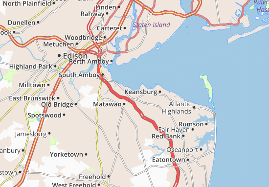 Karte Stadtplan Keyport