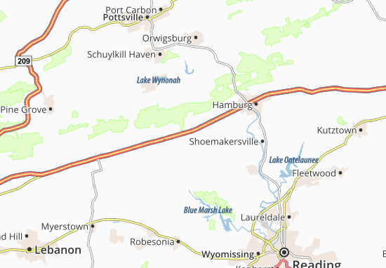 Kaart Plattegrond Shartlesville