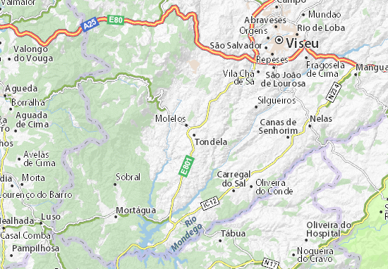 Karte Stadtplan Tondela